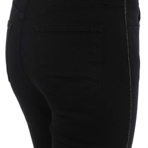 NWT J Brand Maria Size 32 High-Rise Seriously Black Skinny Leg Jeans - Picture 8 of 9